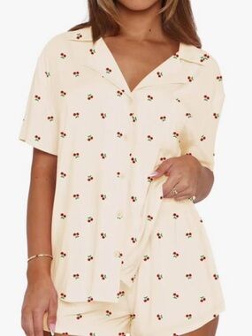 Cherry Print Pajama Set